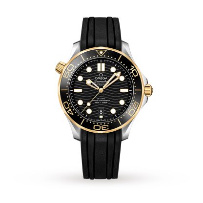 1:35 super orologi falsi Omega Seamaster Diver 300 Co-Axial Orologio da uomo in gomma O21022422001001