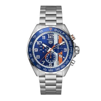 1:41 super orologi replica TAG Heuer Formula 1 Cronografo X Gulf 43mm Orologio da uomo in acciaio CAZ101AT.BA0842