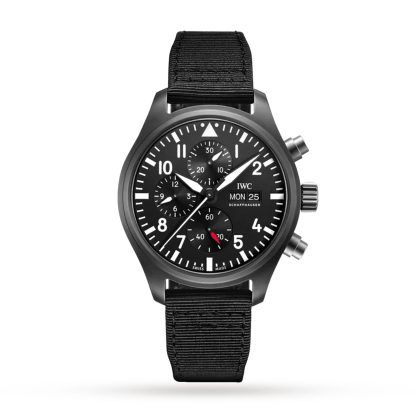 1:42 super orologi clone IWC Pilots TOP GUN 44.5mm Uomo Orologio in tessuto IW389101