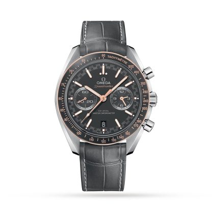 1:42 super orologi falsi Omega Speedmaster Racing Co-Axial Master Chronometer Chronograph 44.5mm Orologio da uomo in pelle di vitello O32923445106001