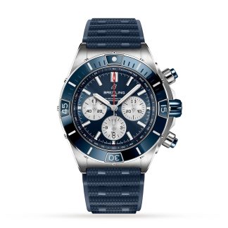 1:46 super orologi replica Breitling Super Chronomat B01 44 Orologio con cinturino in gomma AB0136161C1S1