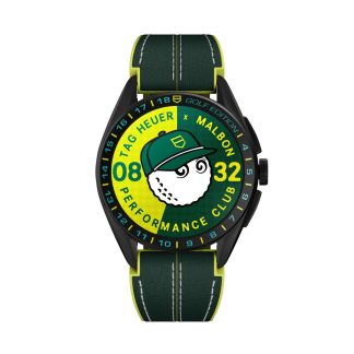 1:49 super orologi clone TAG Heuer Connected Calibre E4 X Malbon Golf Edition Edizione Speciale 45 mm Orologio da uomo in gomma verde SBR8A85.EB0338