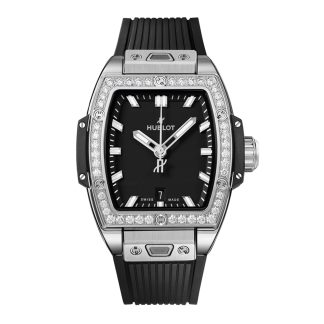 1:8 super orologi replica Hublot Spirit Of Big Bang Acciaio Diamanti 32mm Gomma 682.SX.1170.RX.1204