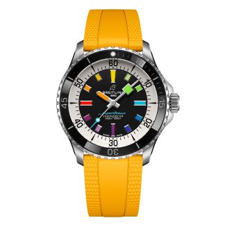 Migliori orologi replica UK Breitling Superocean Automatic 42mm Orologio da uomo in gomma gialla A17375211B2S4