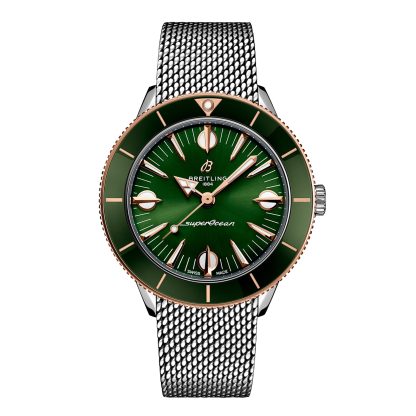 Migliori orologi replica UK Breitling Superocean Heritage 57 Highlands Capsule 38mm Orologio Uomo Verde 2 Cinturini Acciaio Inox U10340361L1A1