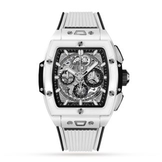 Migliori orologi replica UK Hublot Spirit Of Big Bang Bianco Ceramica 42mm Orologio Uomo Gomma 642.HX.0170.RX