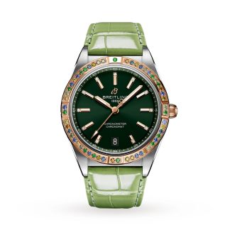 Migliori siti di repliche svizzere Breitling Chronomat Automatic 36 South Sea Green Cinturino Pelle Donna Orologio Alligatore U10380611L1P1