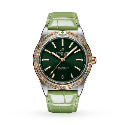 Migliori siti di repliche svizzere Breitling Chronomat Automatic 36 South Sea Green Cinturino Pelle Donna Orologio Alligatore U10380611L1P1