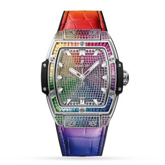 Migliori siti di repliche svizzere Hublot Spirit of Big Bang Titanium Rainbow 39 mm Alligatore 665.NX.9910.LR.0999