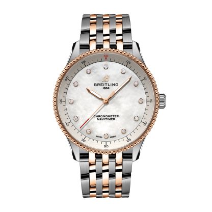 Orologi svizzeri replica donna Orologio da donna Breitling Navitimer 32mm Bianco Madreperla Acciaio inossidabile e oro rosso 18k Acciaio inossidabile e oro rosa 18ct U77320E61A1U1