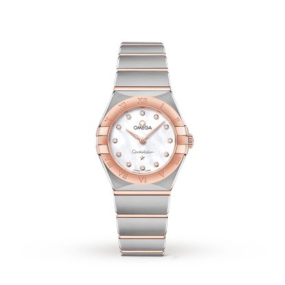 Orologi svizzeri replica economici Omega Constellation Manhattan 25mm Orologio da donna in acciaio O13120256055001