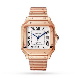 Orologi svizzeri replica economici Orologio Cartier Santos De Cartier Modello Medio Movimento meccanico a carica automatica Oro rosa WGSA0031