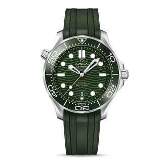 Orologi svizzeri replica prezzi Omega Seamaster Diver 300m Co-Axial Master Chronometer 42mm Orologio Uomo Gomma Verde O21032422010001