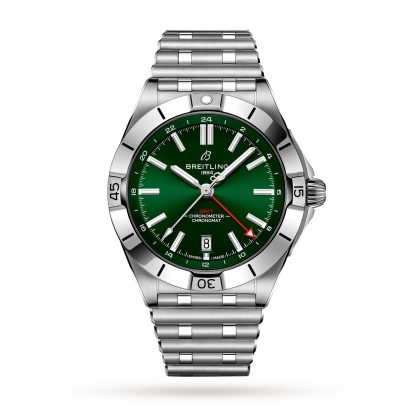 Orologi svizzeri replica prezzi Orologio Breitling Chronomat Automatic GMT 40 Quadrante verde Acciaio inossidabile A32398101L1A1