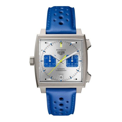 Orologi svizzeri replica prezzi TAG Heuer Monaco Cronografo Racing Blue Edizione Limitata 39mm Orologio Uomo Pelle di Vitello Argento CAW218C.FC6548