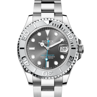 Polso replica Rolex Yacht-Master 37 Ostrica e platino M268622-0002