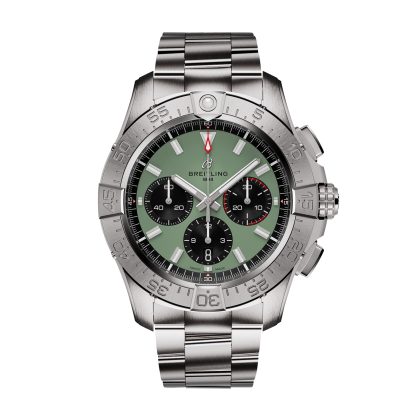 Replica orologi vs reale Breitling Avenger Cronografo B01 44mm Orologio Uomo Verde Acciaio Inox AB0147101L1A1