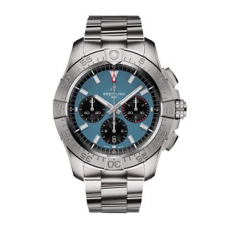 Replica polso Breitling Avenger Cronografo B01 44mm Orologio Uomo Blu Acciaio Inox AB0147101C1A1