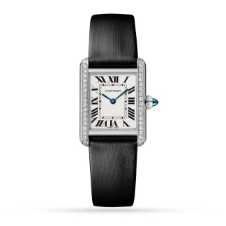 Replica polso Cartier Tank Must Watch Modello piccolo Movimento al quarzo Acciaio Pelle di vitello W4TA0016