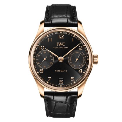 Replica polso IWC Portugieser Automatic 42 Obsidian Alligator IW501707