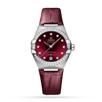 Replica polso Omega Constellation 36mm Orologio da donna in alligatore O13118362061001