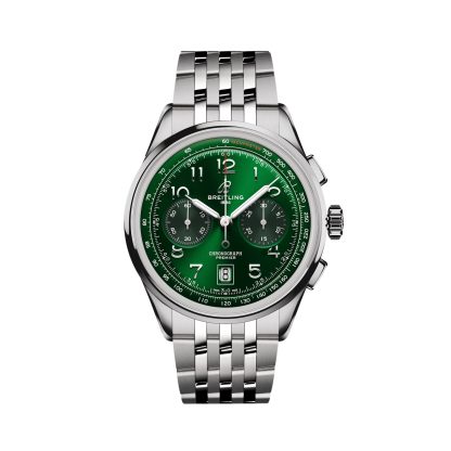 acquistare designer Breitling Premier B01 Cronografo 42mm Uomo Orologio Verde Acciaio Inox AB0145371L1A1