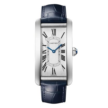 acquistare designer Orologio Cartier Tank Américaine Modello grande Movimento automatico Acciaio Pelle Alligatore WSTA0083