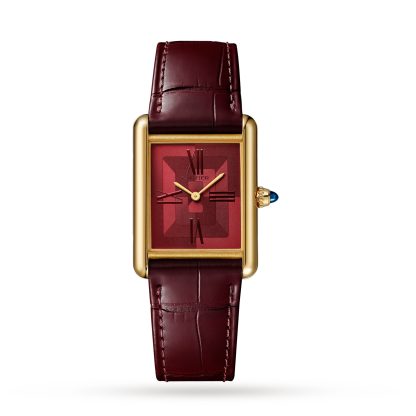 acquistare designer Orologio Cartier Tank Louis Cartier Modello Grande Movimento meccanico a carica manuale Oro Giallo Pelle Alligatore WGTA0093