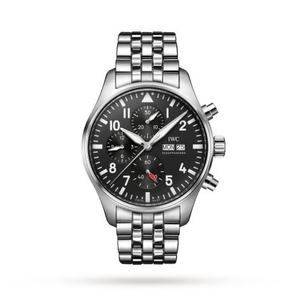 acquistare designer Orologio IWC Pilots Chronograph 43mm in acciaio IW378002