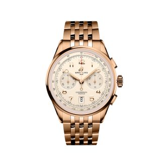 acquistare lusso Breitling Premier B01 Cronografo 42mm Orologio Uomo Argento 18ct Oro Rosa 18ct Oro Rosa RB0145371G1R1