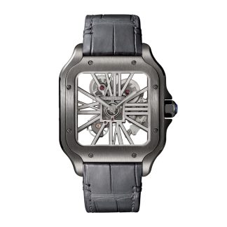 acquistare lusso Cartier Santos De Cartier Orologio scheletrato Alligatore WHSA0009