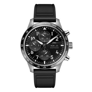 acquistare lusso IWC Pilot Performance Chronograph 41mm AMG Uomo Orologio in gomma nera IW388305