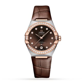 acquistare lusso Omega Constellation 36mm Orologio da donna in alligatore O13128362063001