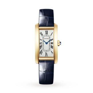 acquistare lusso Orologio Cartier Tank Américaine Modello piccolo Movimento al quarzo Oro giallo Alligatore WGTA0299