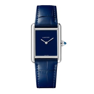 copie a buon mercato ebay Cartier Tank Must Watch Modello grande Movimento al quarzo Cassa in acciaio Alligatore WSTA0055