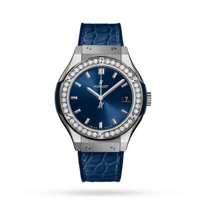 copie a buon mercato ebay Hublot Classic Fusion Diamante 33 mm Orologio da donna Alligatore 581.NX.7170.LR.1104