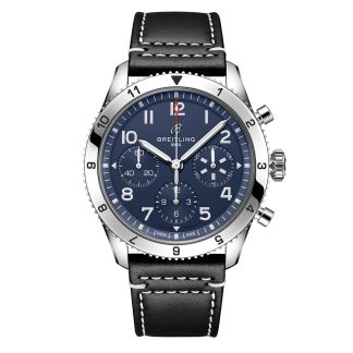 designer a buon mercato Breitling Classic AVI Chronograph 42 Tribute to Vought F4U Corsair Orologio con cinturino in pelle di vitello A233801A1C1X1