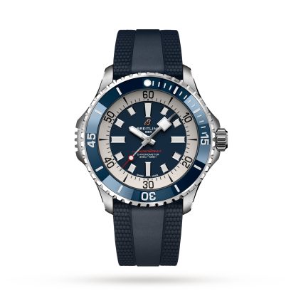 designer a buon mercato Breitling Superocean Automatic 46 Orologio in acciaio inossidabile Gomma A17378E71C1S1