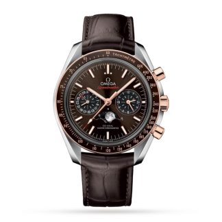 designer a buon mercato Omega Speedmaster Moonwatch Co Axial Chronograph 44.25mm Orologio da uomo in pelle O30423445213001