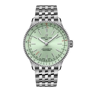 designer a buon mercato Orologio da donna Breitling Navitimer 36mm Verde Acciaio Inox A17327361L1A1