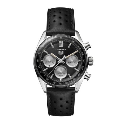 designer all'ingrosso TAG Heuer Carrera Cronografo 39mm Orologio Uomo Pelle Nera CBS2210.FC6534