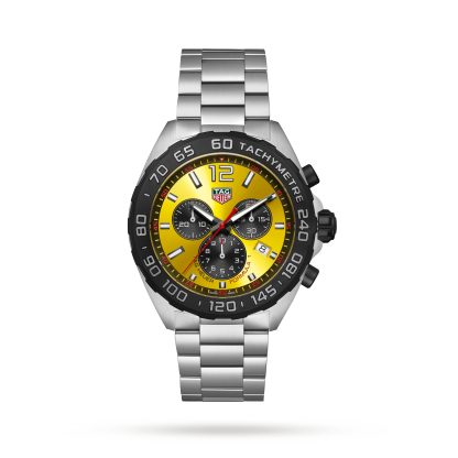 designer all'ingrosso TAG Heuer Formula 1 Cronografo al quarzo 200M 43mm Uomo Orologio Giallo Acciaio Inox CAZ101AM.BA0842