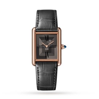 designer contraffatto Cartier Tank Louis Cartier Orologio Modello Grande Movimento Meccanico di Manifattura A Carica Manuale Alligatore Oro Rosa WGTA0092