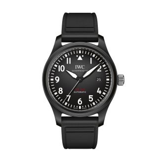 designer contraffatto IWC Pilots Automatic 41mm Orologio da uomo in gomma nera IW326906