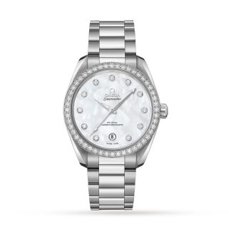 designer contraffatto Omega Seamaster Aqua Terra Diamond 38mm Orologio da donna in acciaio O22015382055001