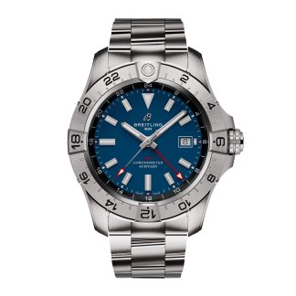 designer di alta qualità Breitling Avenger Automatic GMT 44mm Orologio Uomo Blu Acciaio Inox A32320101C1A1