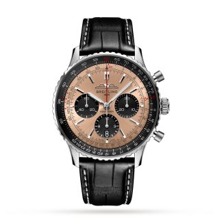 designer di alta qualità Breitling Navitimer B01 Cronografo 43 Rame Orologio Alligatore AB0138241K1P1