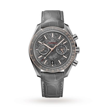 designer di alta qualità Omega Speedmaster Grey Side of the Moon Meteorite Orologio da uomo in pelle O31163445199001