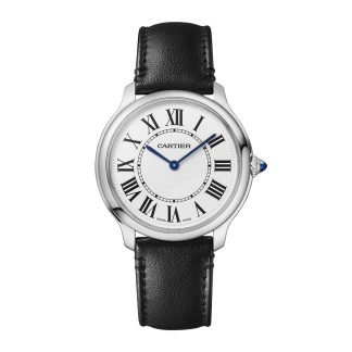 designer di alta qualità Orologio Cartier Ronde Must De Cartier 36 mm Movimento al quarzo ad alta autonomia (circa 8 anni) Acciaio Ecopelle WSRN0031