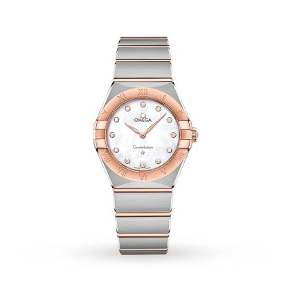 designer di moda Omega Constellation Manhattan 28mm Orologio da donna in acciaio inossidabile O13120286055001